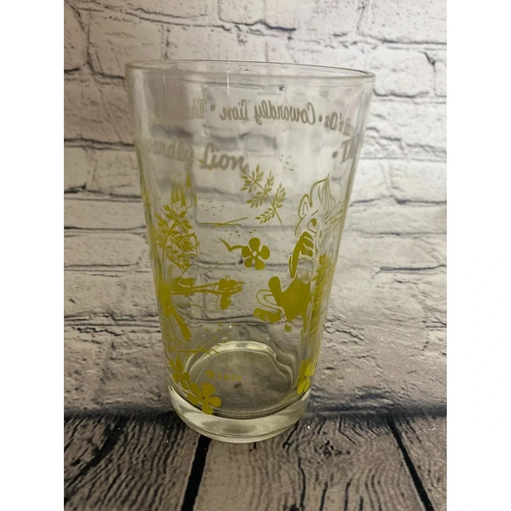 Vintage Swift Peanut Butter Wizard of Oz Glass Tumbler Cowardly Lion